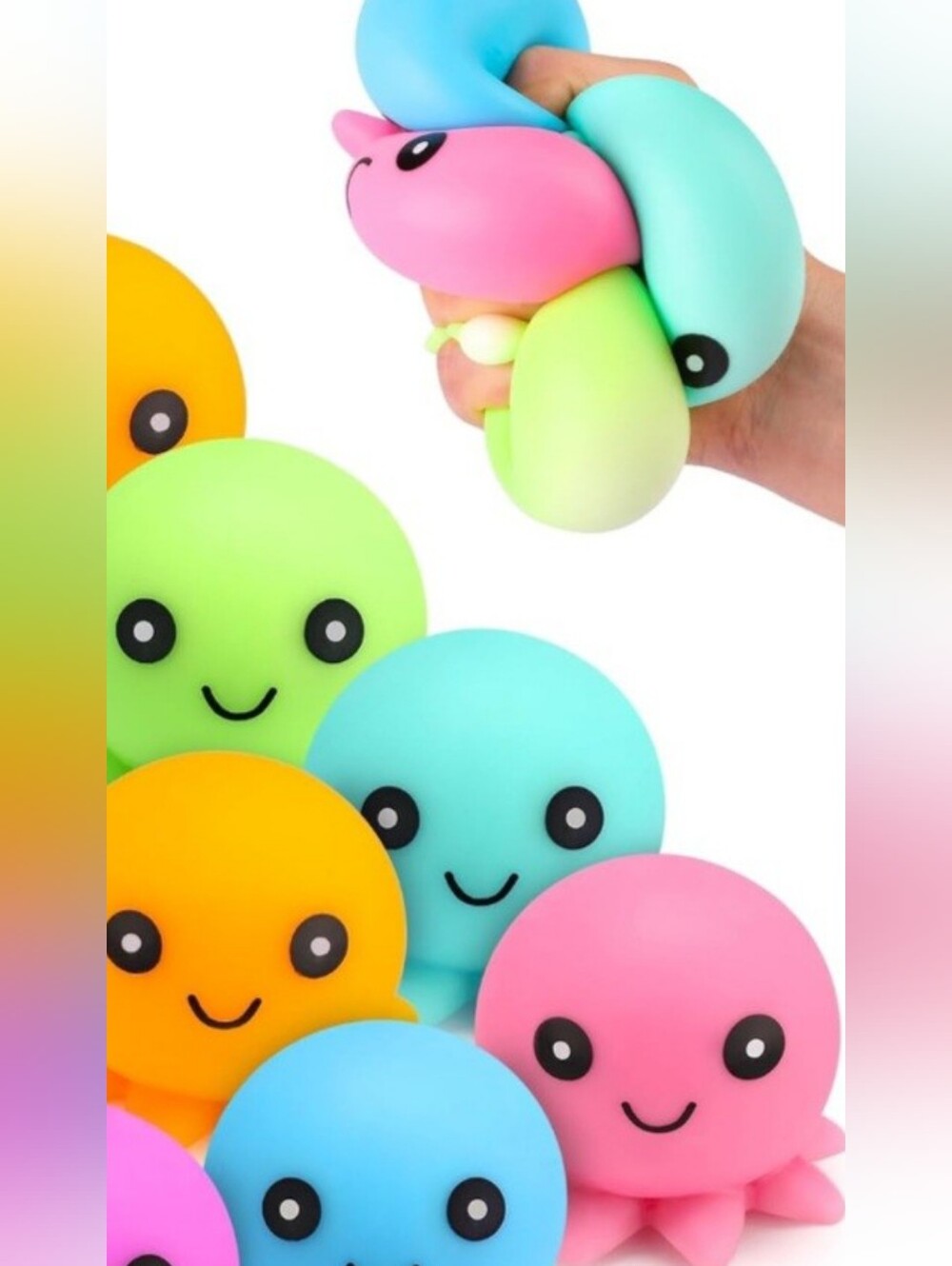 Cute Octopus Squeeze Squishy Toy - Multicolors Available Stress Relief